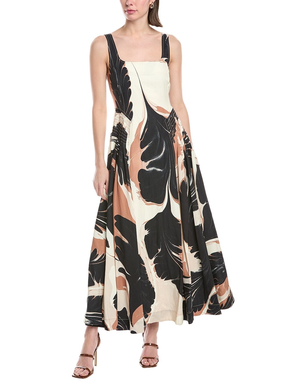 SIMKHAI Paola Linen-Blend Midi Dress - 1
