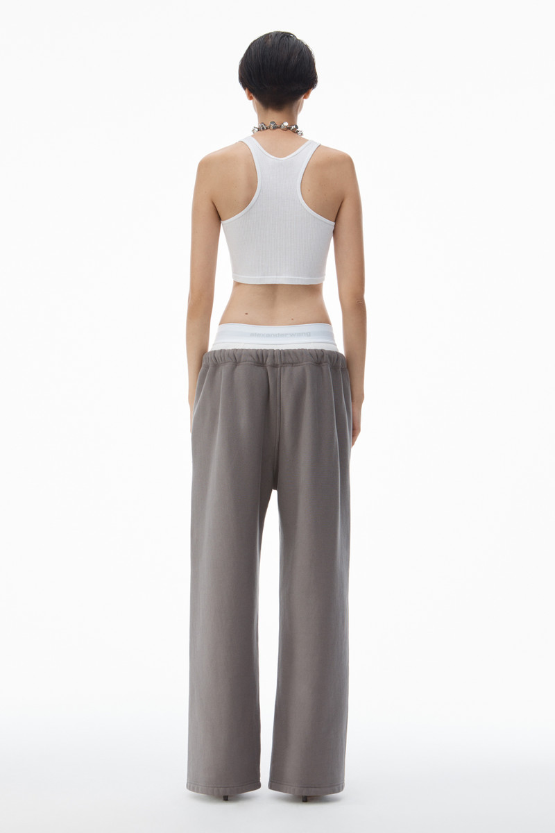 wide leg sweatpants with pre-styled logo brief waistband 4