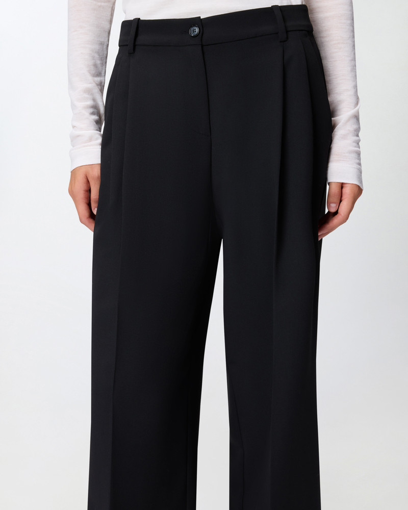 HIGH-WAISTED PALAZZO TROUSERS IN FLOWING FABRIC 5