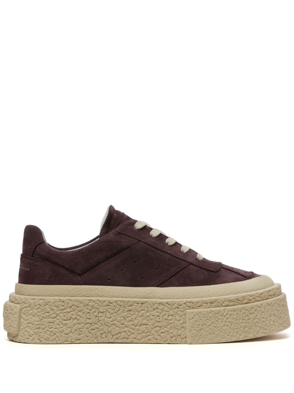 low-top suede sneakers - 1