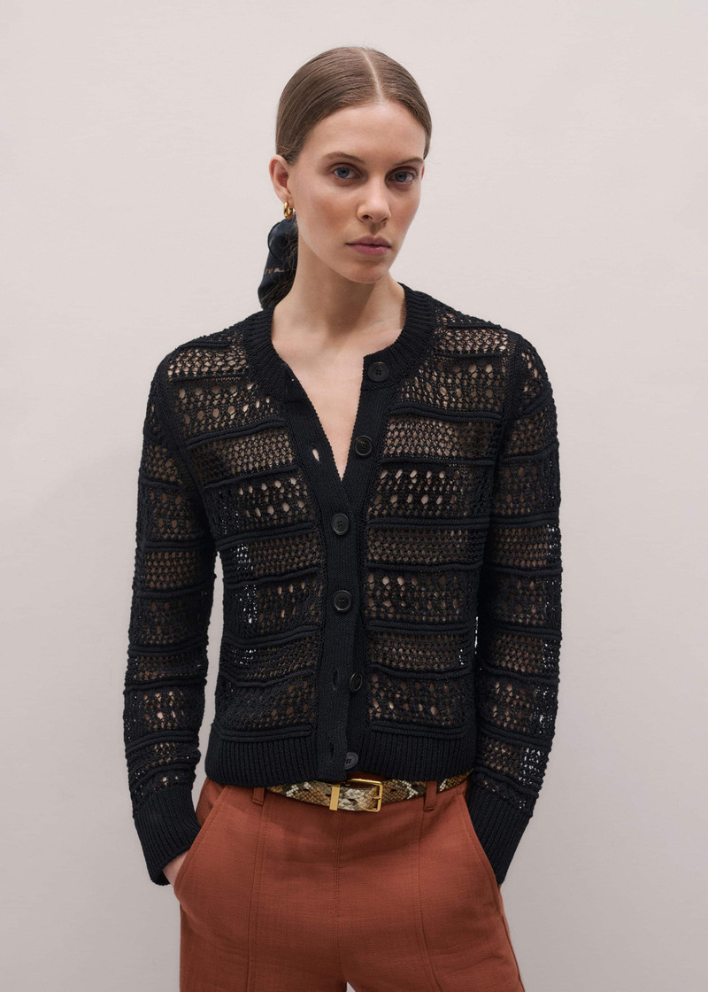 Linear Knit Straight Cardigan 5