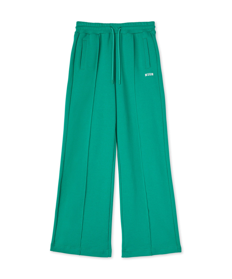 Cotton jogging trousers with MSGM Mini logo print - 1