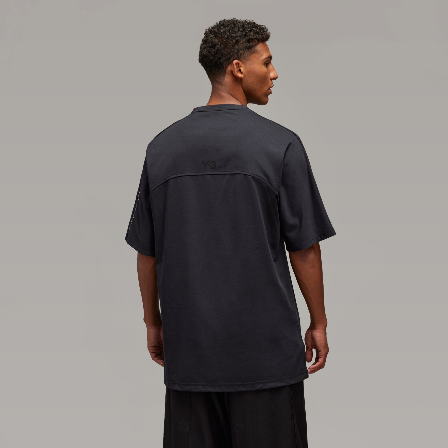 Y-3 Mesh 3-Stripes Short Sleeve Tee - 3