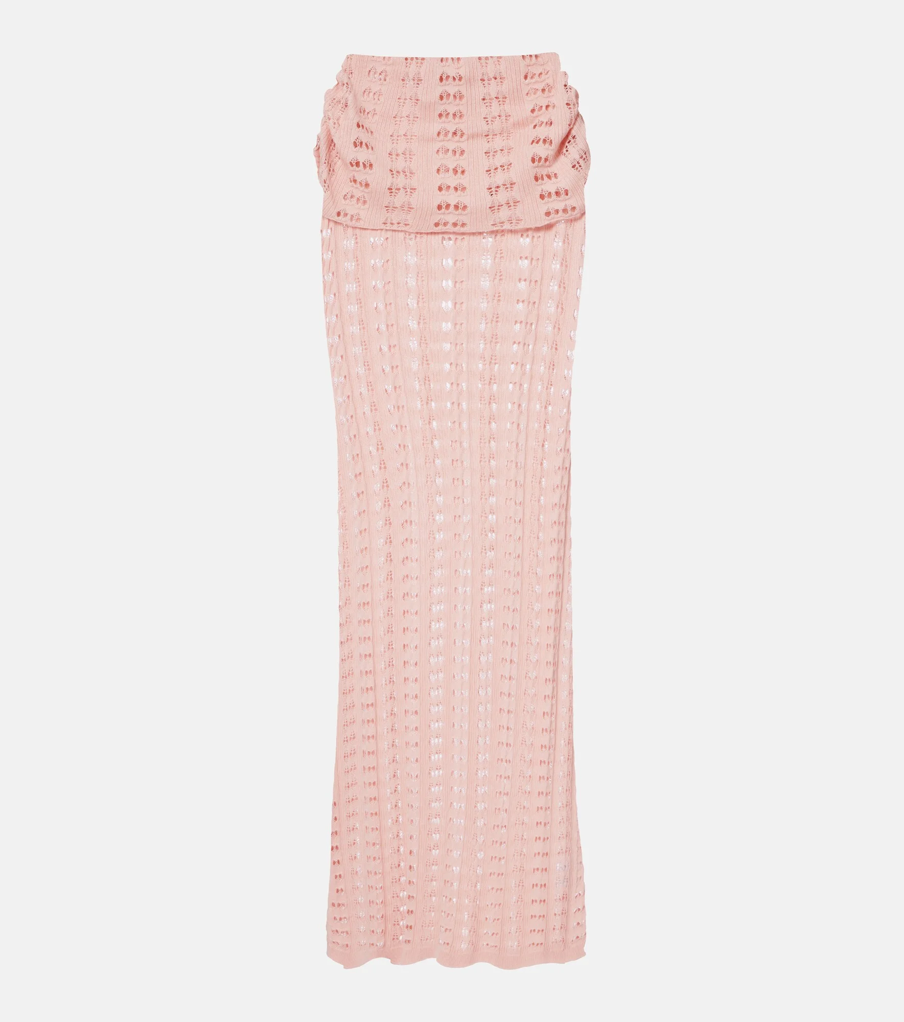 Draped pointelle maxi skirt - 1