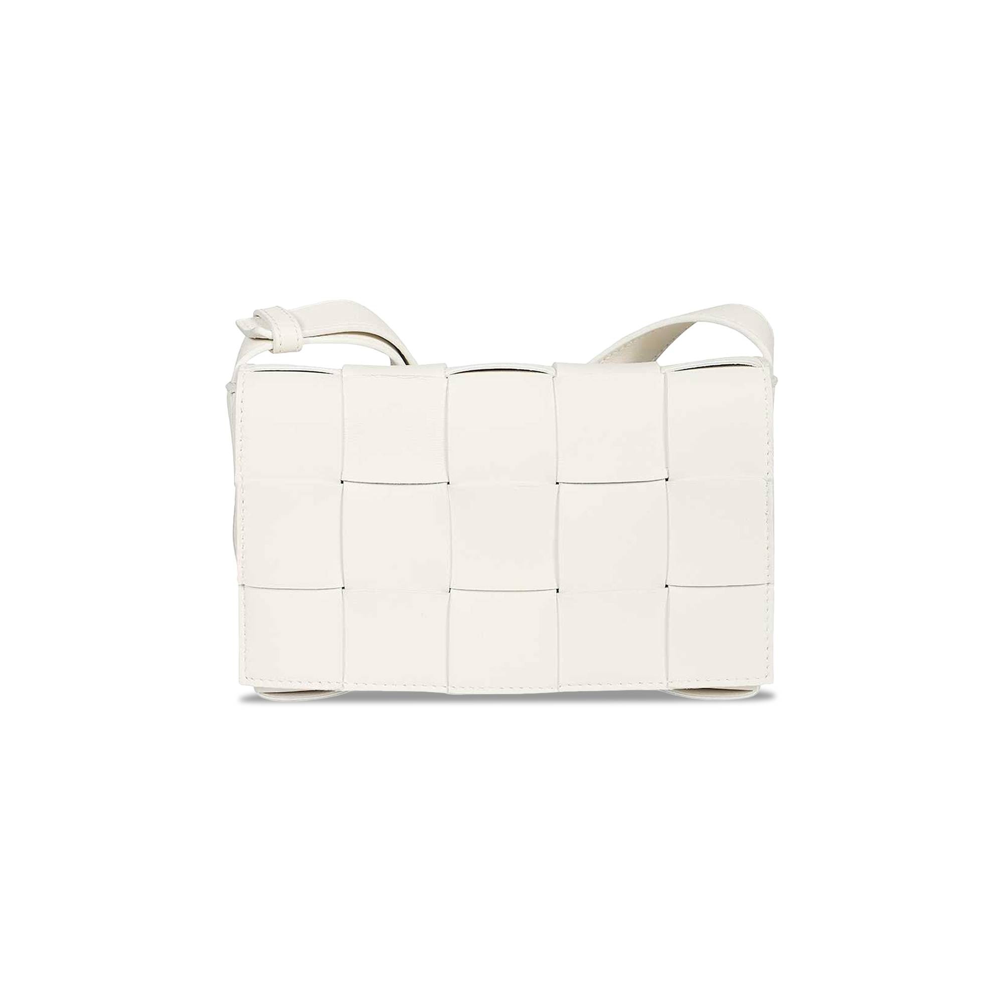 Bottega Veneta Cassette Small Shoulder Bag 'White/Gold' - 1