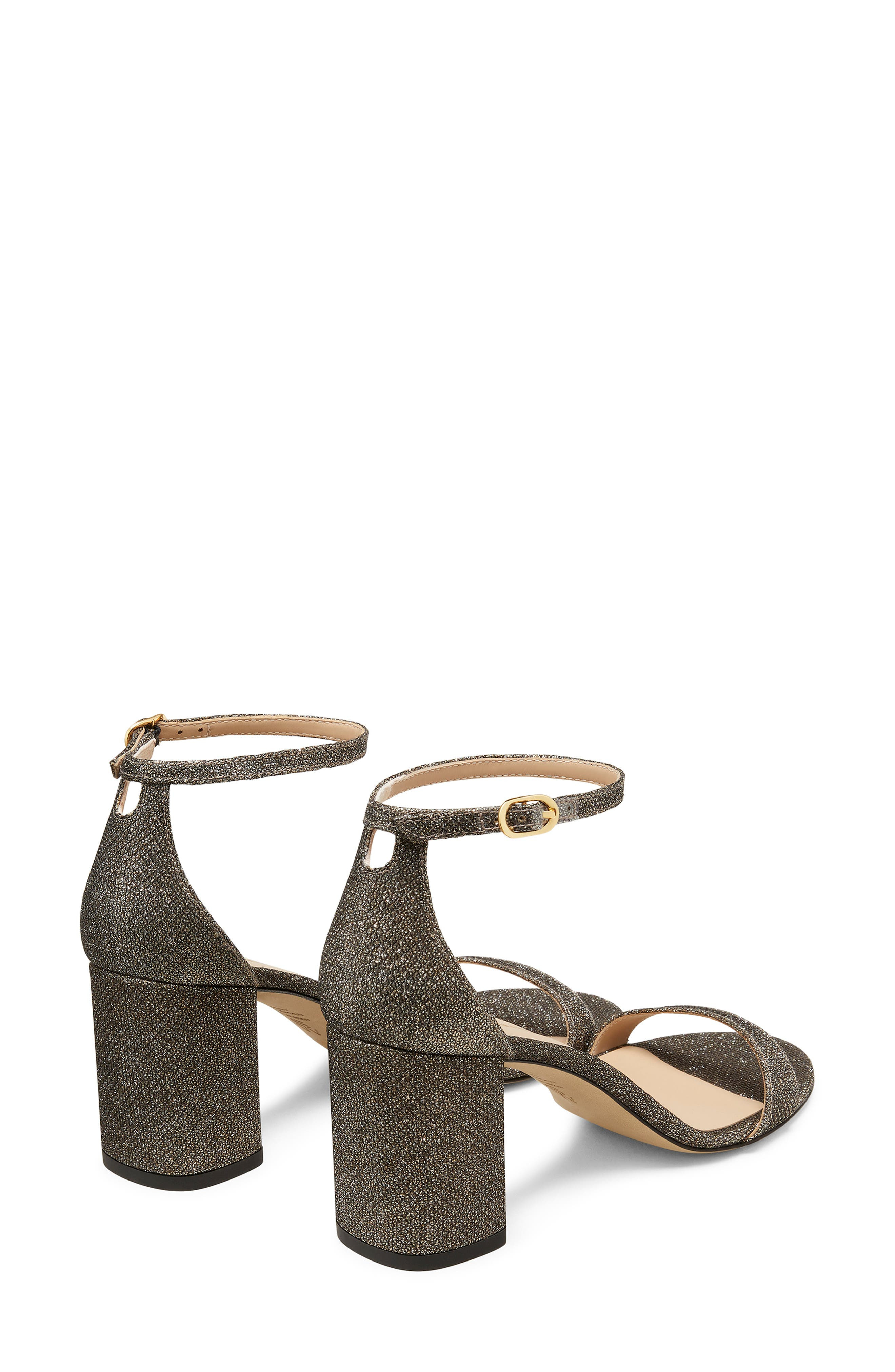 Stuart Weitzman Nudist Block 75 Sandal in New Pyrite at Nordstrom - 3