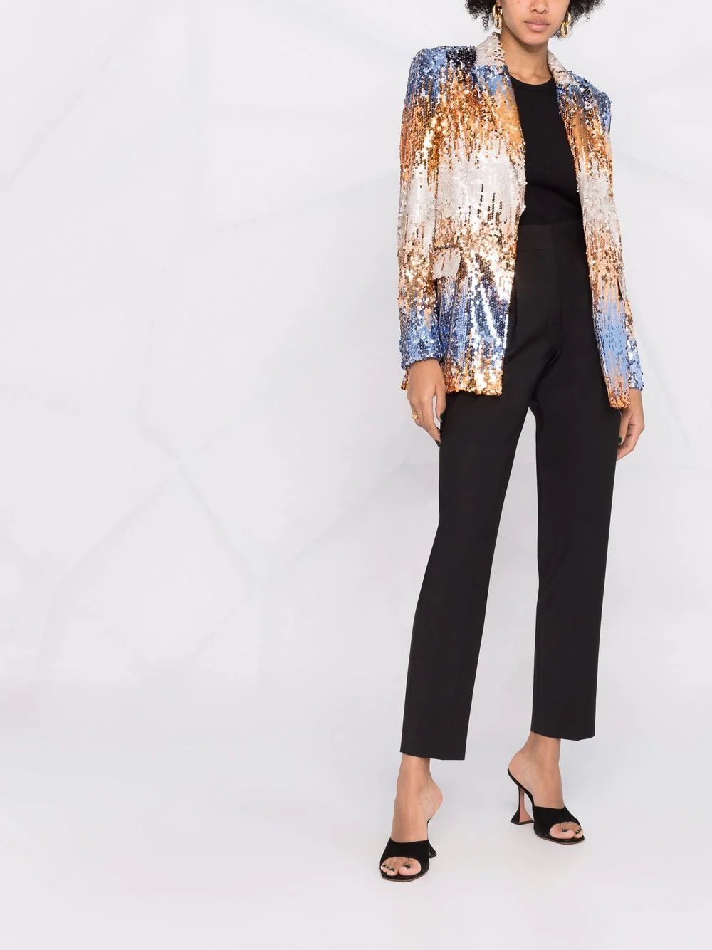 sequin single-breasted blazer - 2