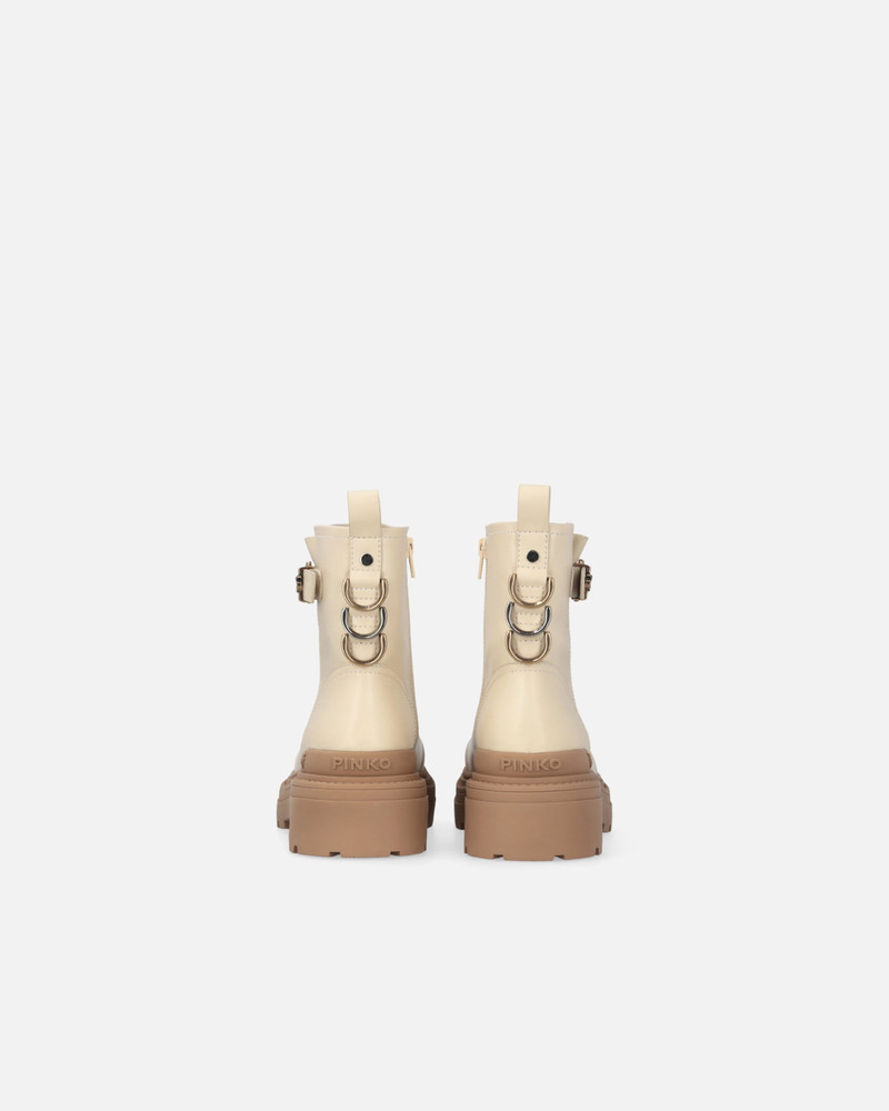 LEATHER BOOTIES WITH LOVE BIRDS LOGO 8