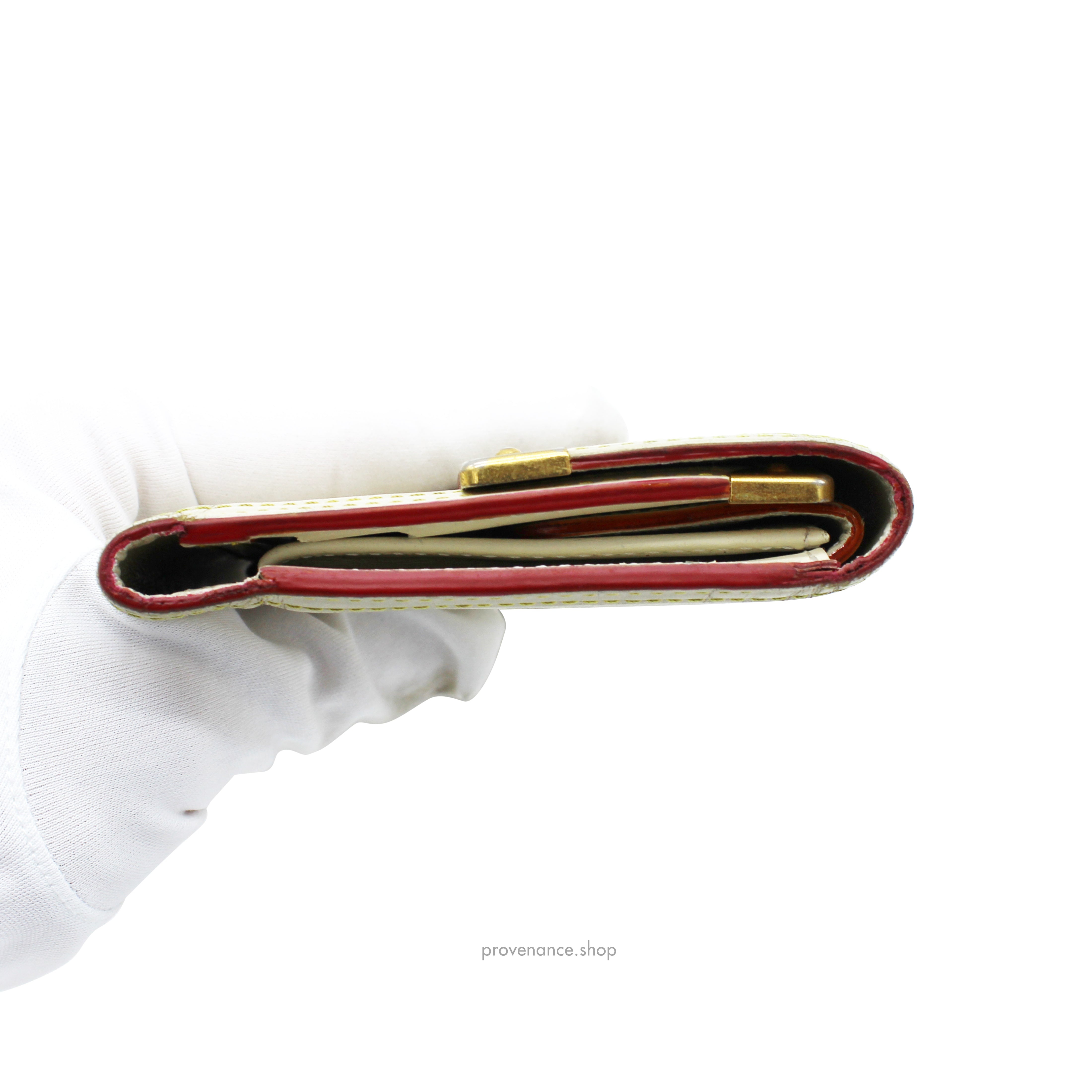Louis Vuitton x Marc Jacobs International Wallet - White Suhali Leather - 6