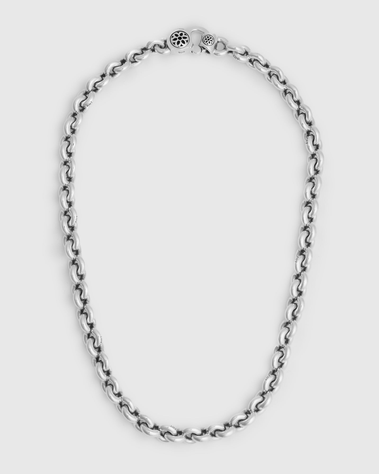 Fin Link Necklace Size A in Sterling Silver - 4