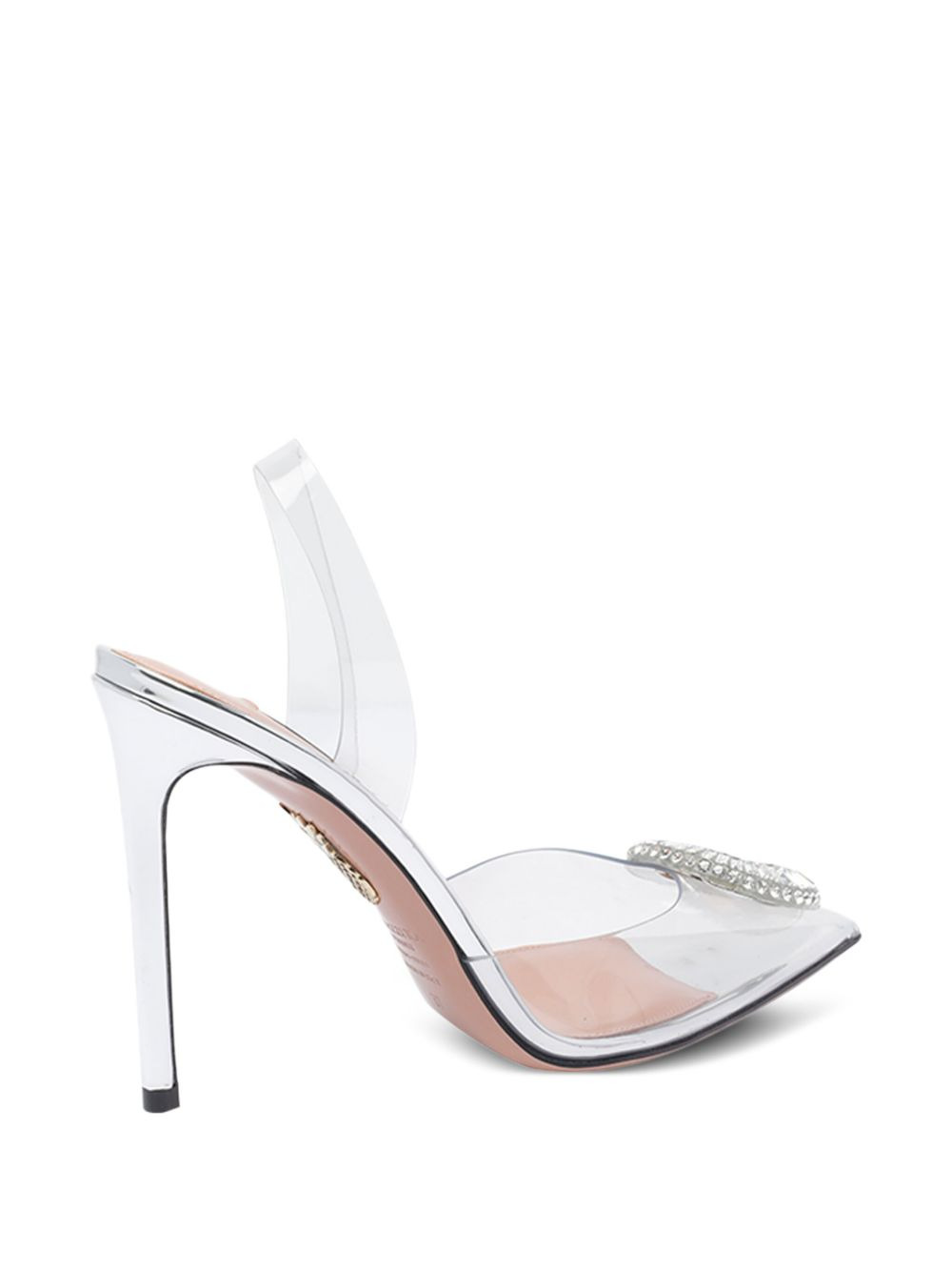 120mm crystal-embellished slingback pumps - 2
