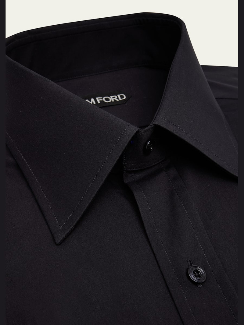 TOM FORD Men's Poplin Point-Collar Dress Shirt outlook