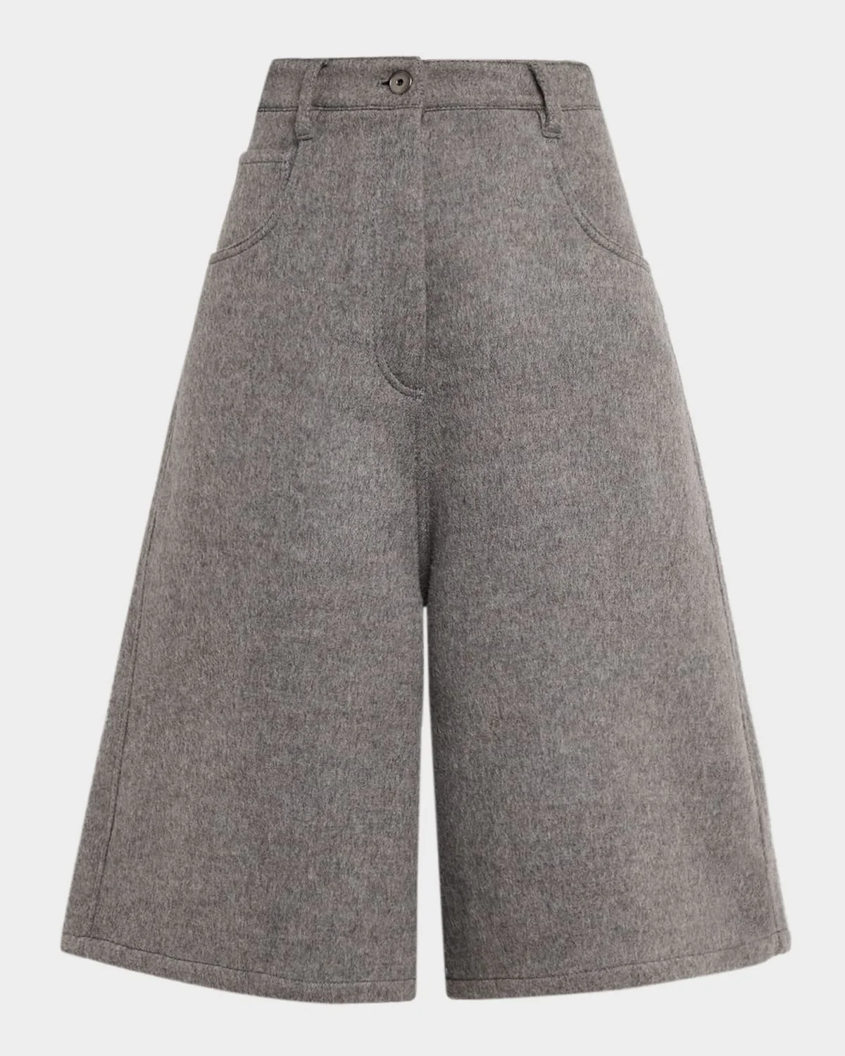 Virgin Wool Bermuda Shorts - 1