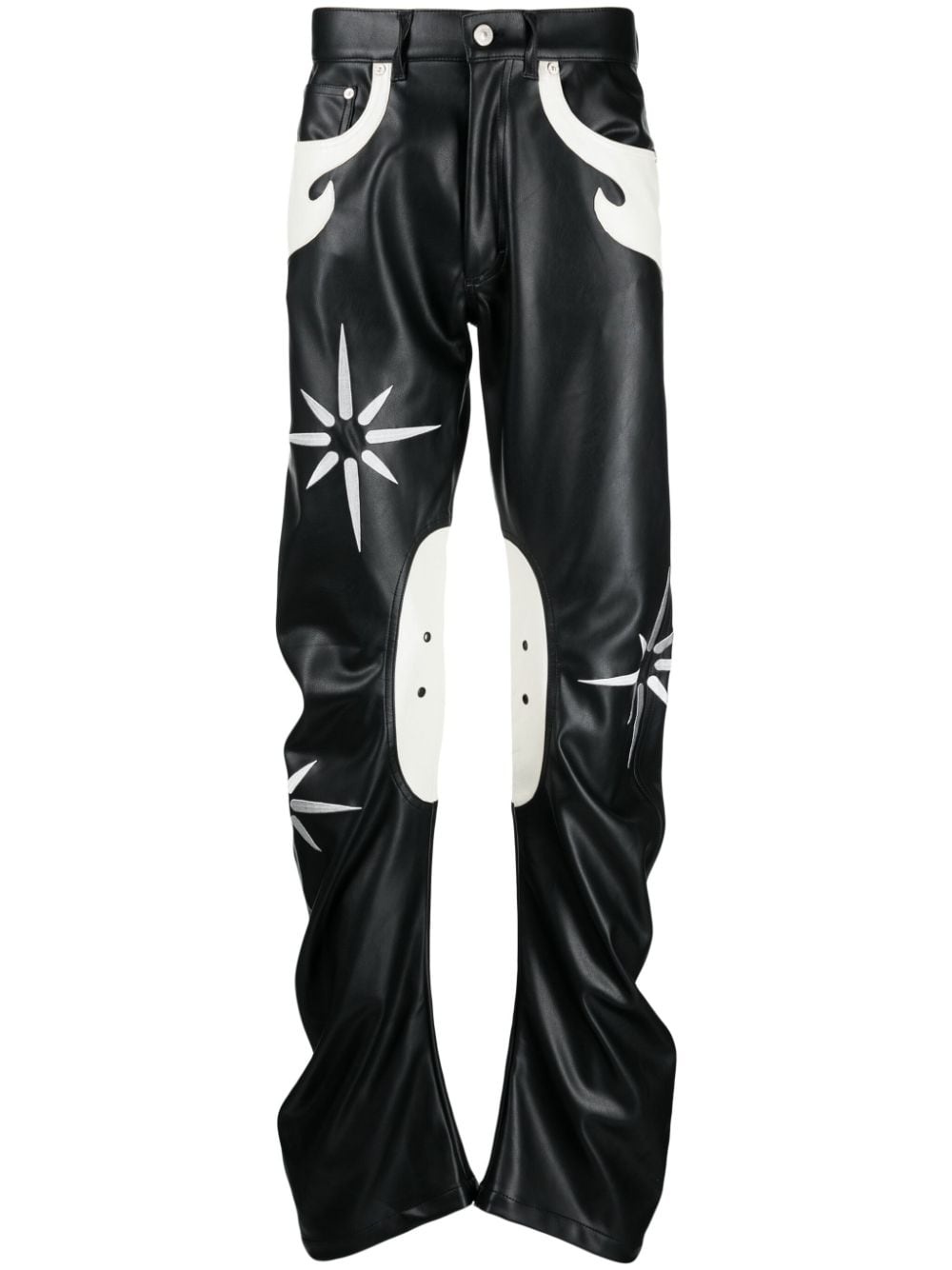 Flower Rider straight-leg trousers - 1