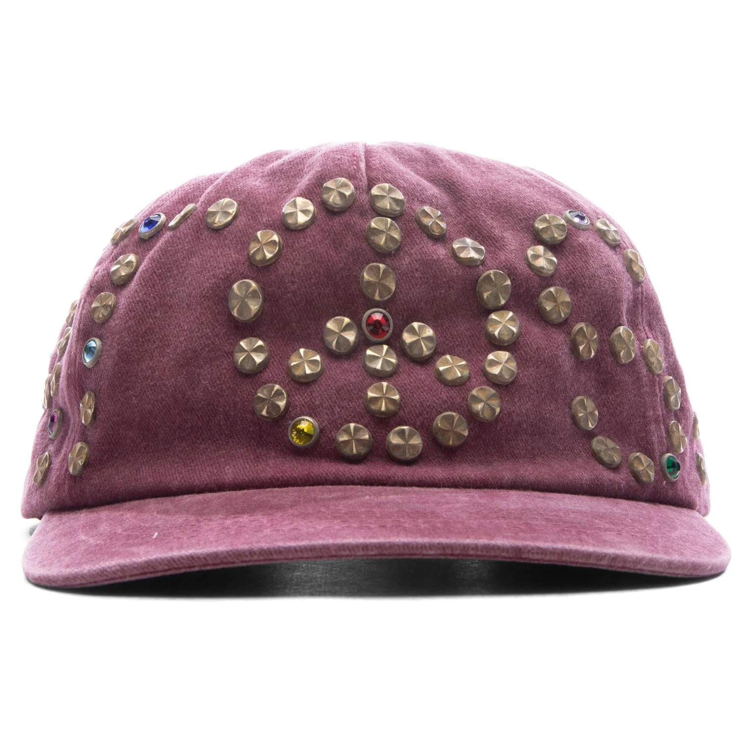 STUDDED WRAP AROUND HAT - RED - 1