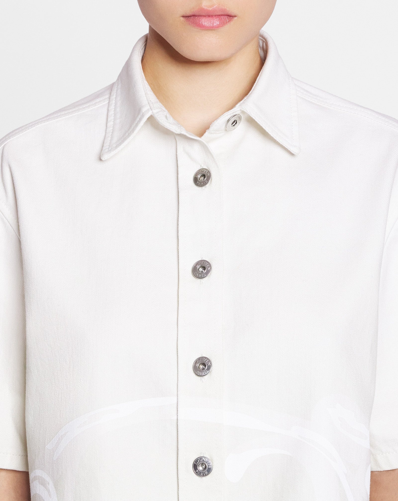 SHORT-SLEEVED DENIM SHIRT - 5