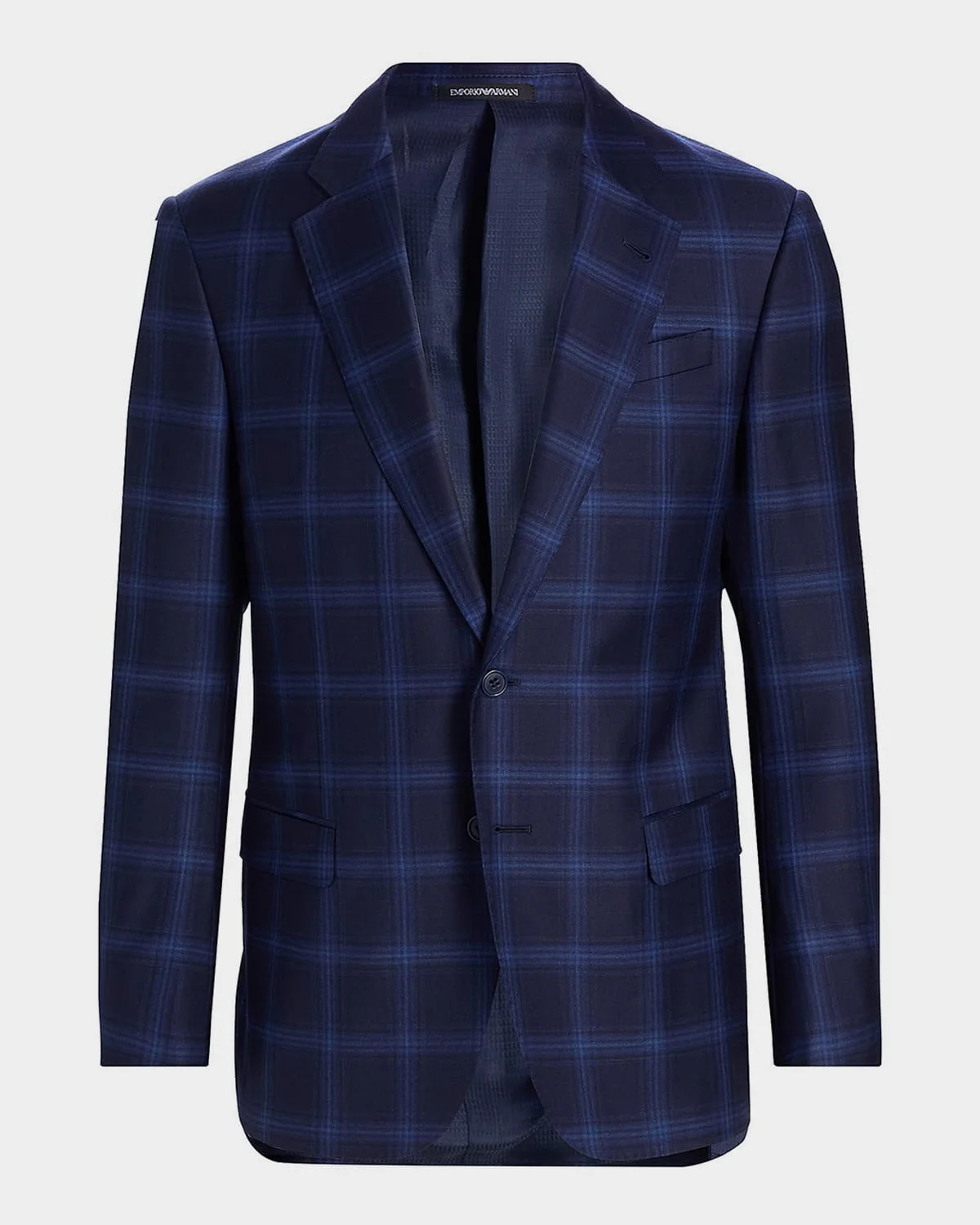 Men's Wool Plaid Single-Breasted Sport Coat - 1