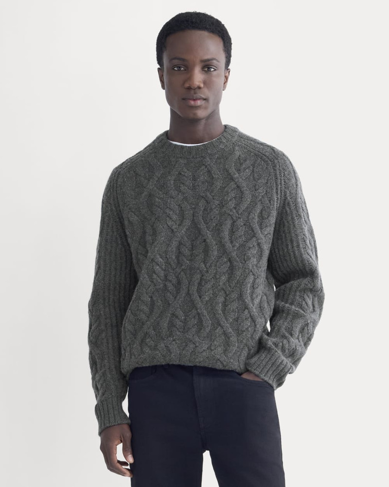 EVERLANE CABLE KNIT CREW IN LUXE MERINO outlook