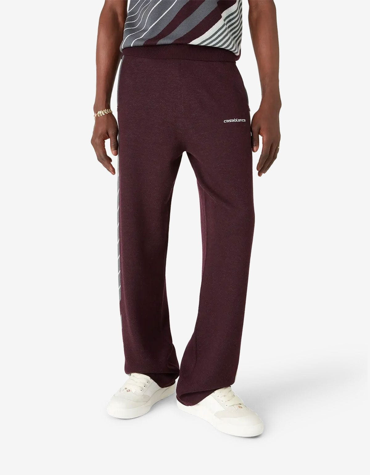 Casablanca Purple Merino Diagonal Tennis Trousers - 2