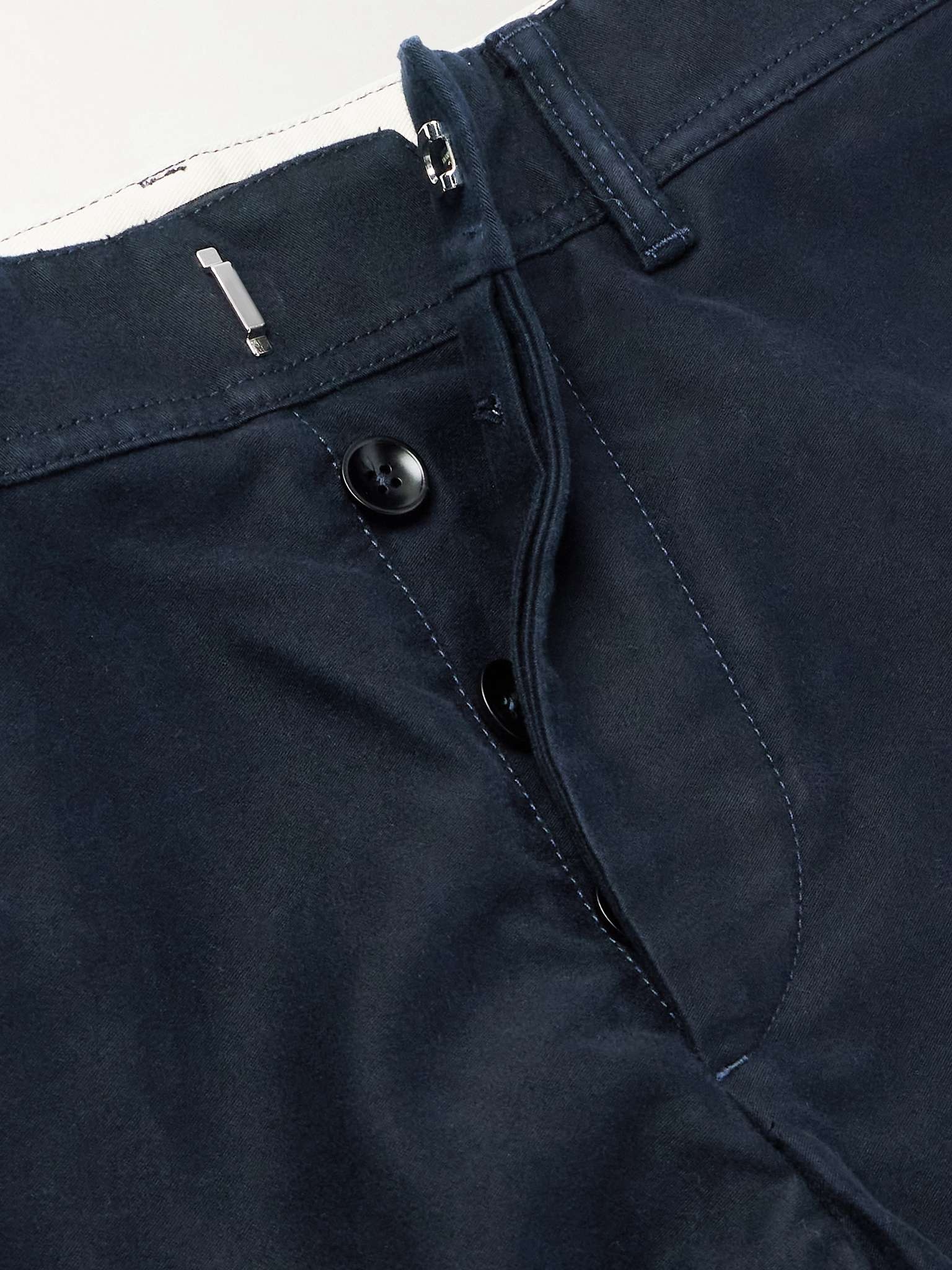 Straight-Leg Brushed Cotton-Satin Trousers - 6