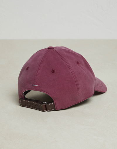 Brunello Cucinelli Baseball cap in twisted cotton gabardine with embroidery outlook