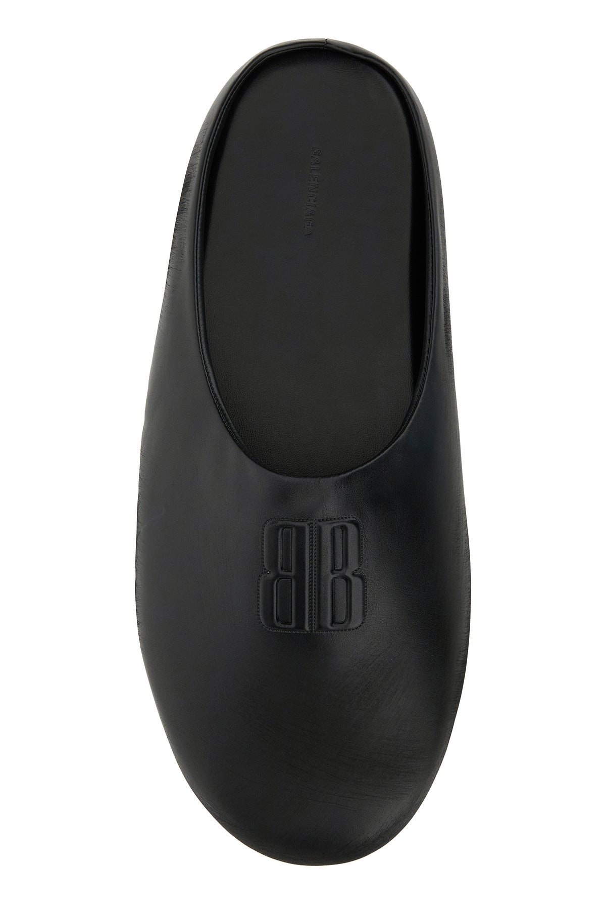 Black leather Château slippers - 4