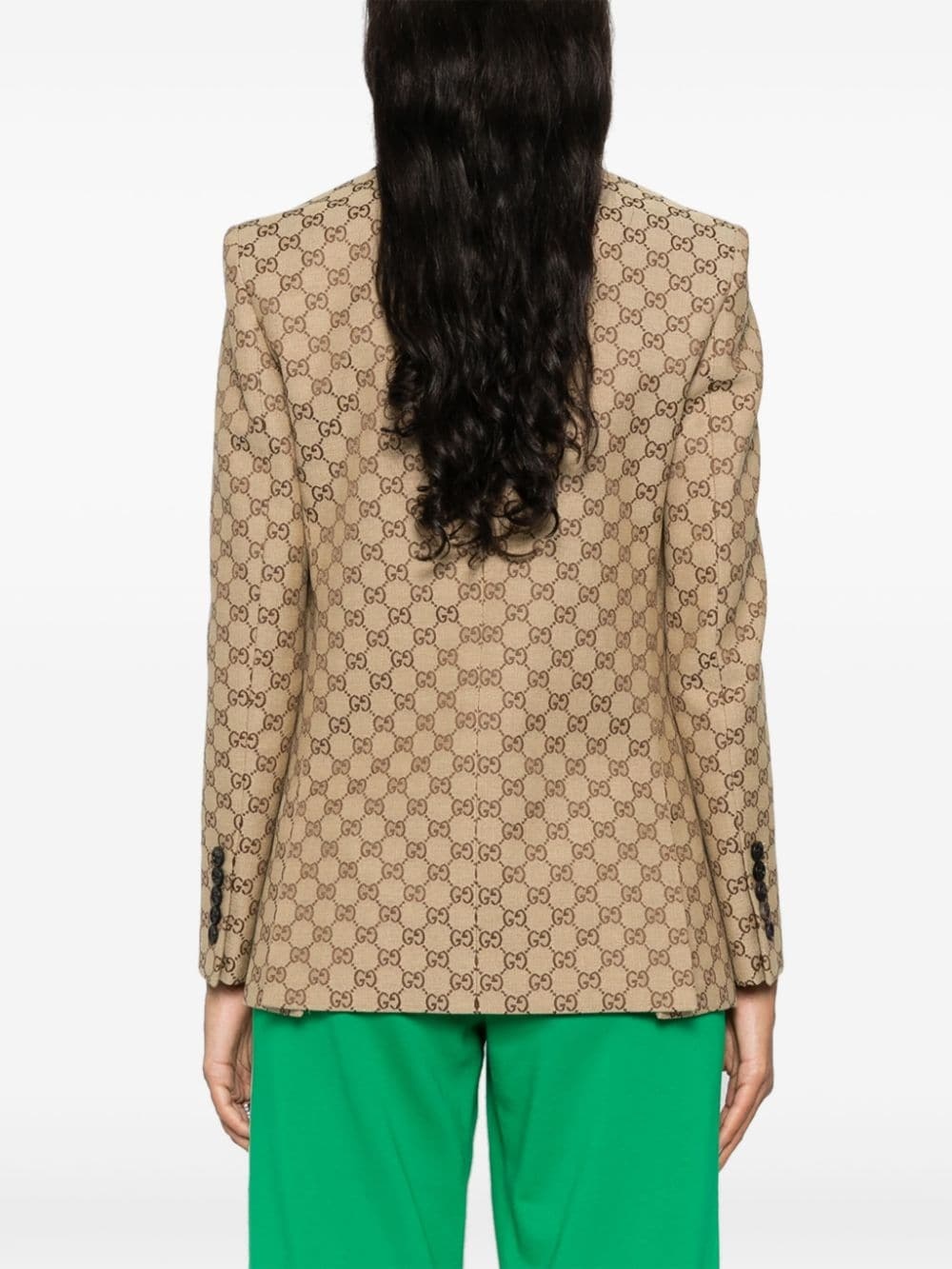 GG canvas single-breasted blazer - 4