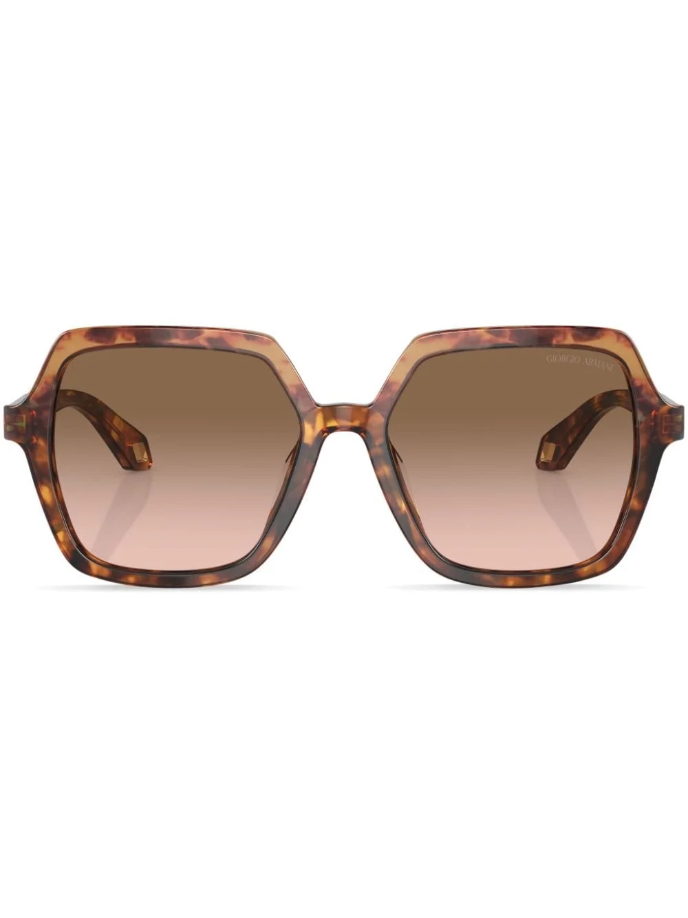 tortoiseshell-effect square frame sunglasses - 1