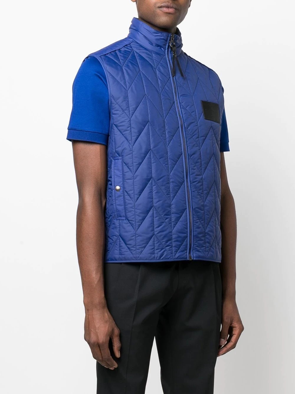 logo patch padded gilet - 3