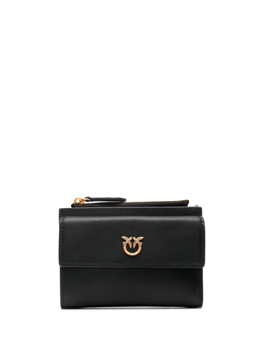 Small Wallet In Leather With Logo - 1