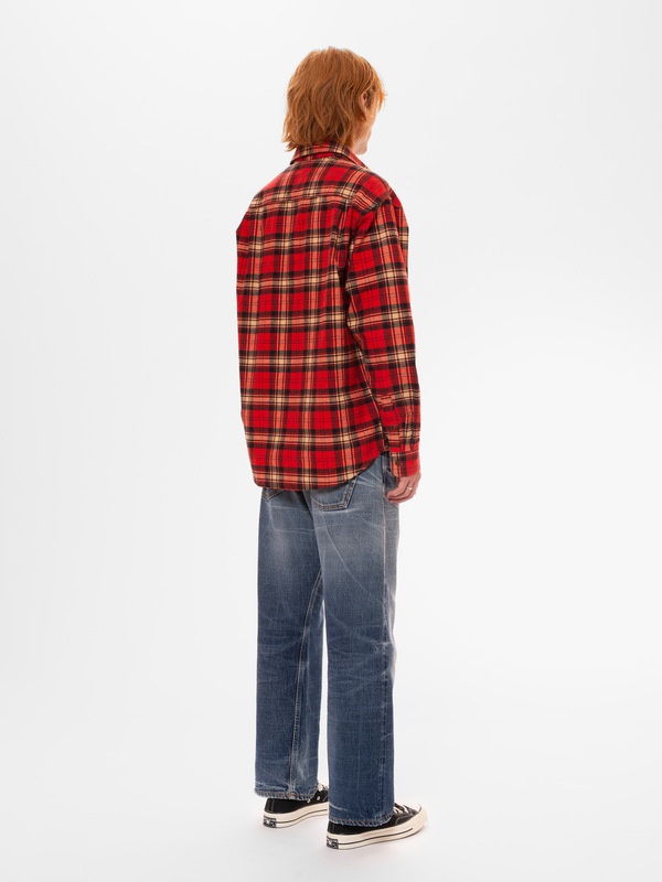 Filip Flannel Shirt Red - 4