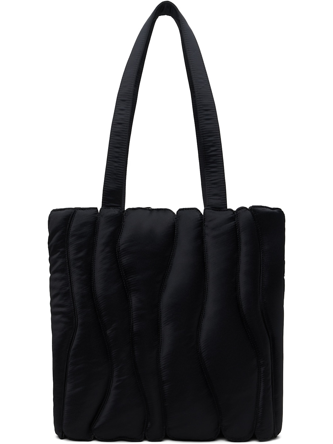 Black Satin Caterpillar Tote - 1