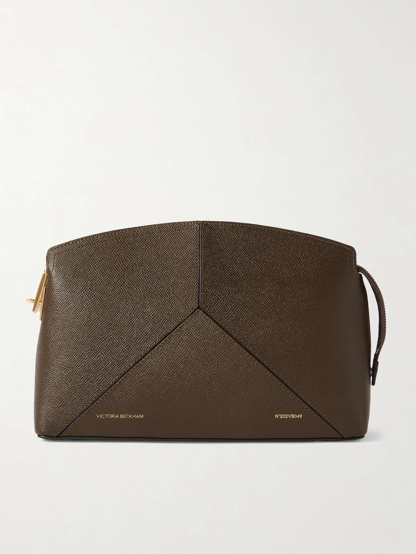 【VICTORIA BECKHAM】Victoria small paneled leather clutch Victoria Crossbody Bag In Brown Leather – Victoria Beckham Inc