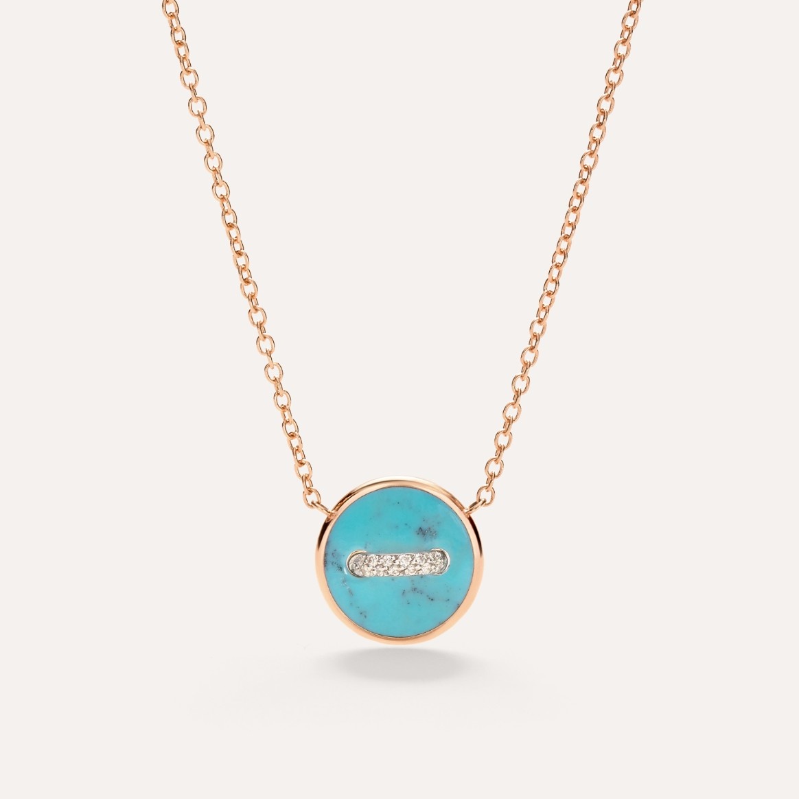 Pom Pom Dot Necklace with pendant - 1
