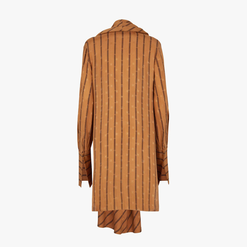 FENDI Brown satin crêpe dress outlook