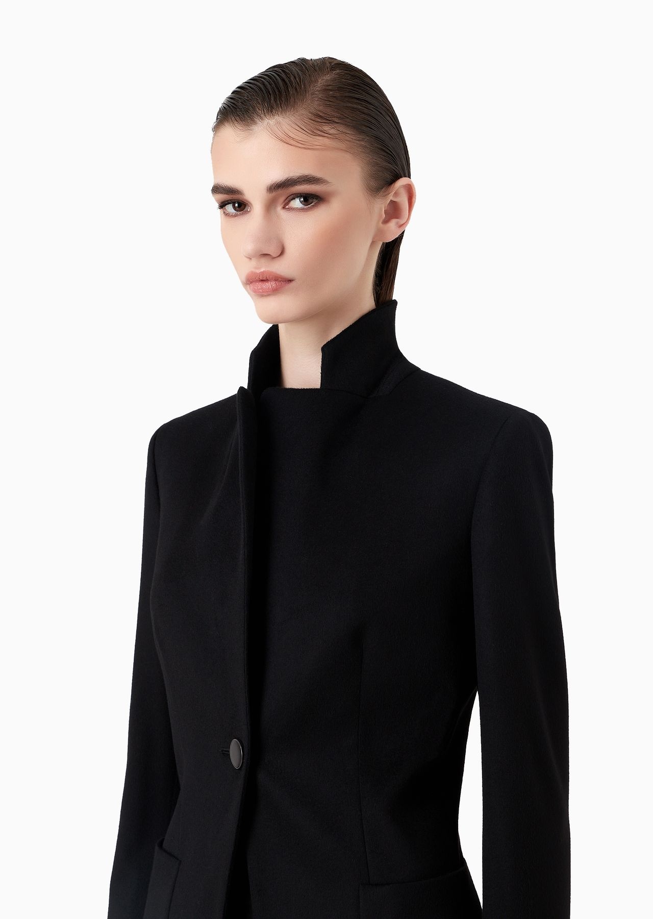 Single-breasted jacket in virgin wool and cashmere - 5