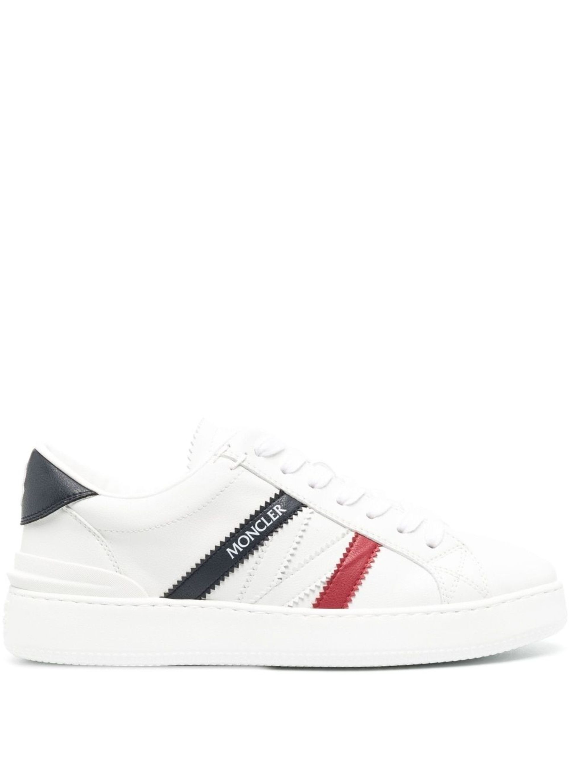 White Monaco M Faux Leather Sneakers - 1
