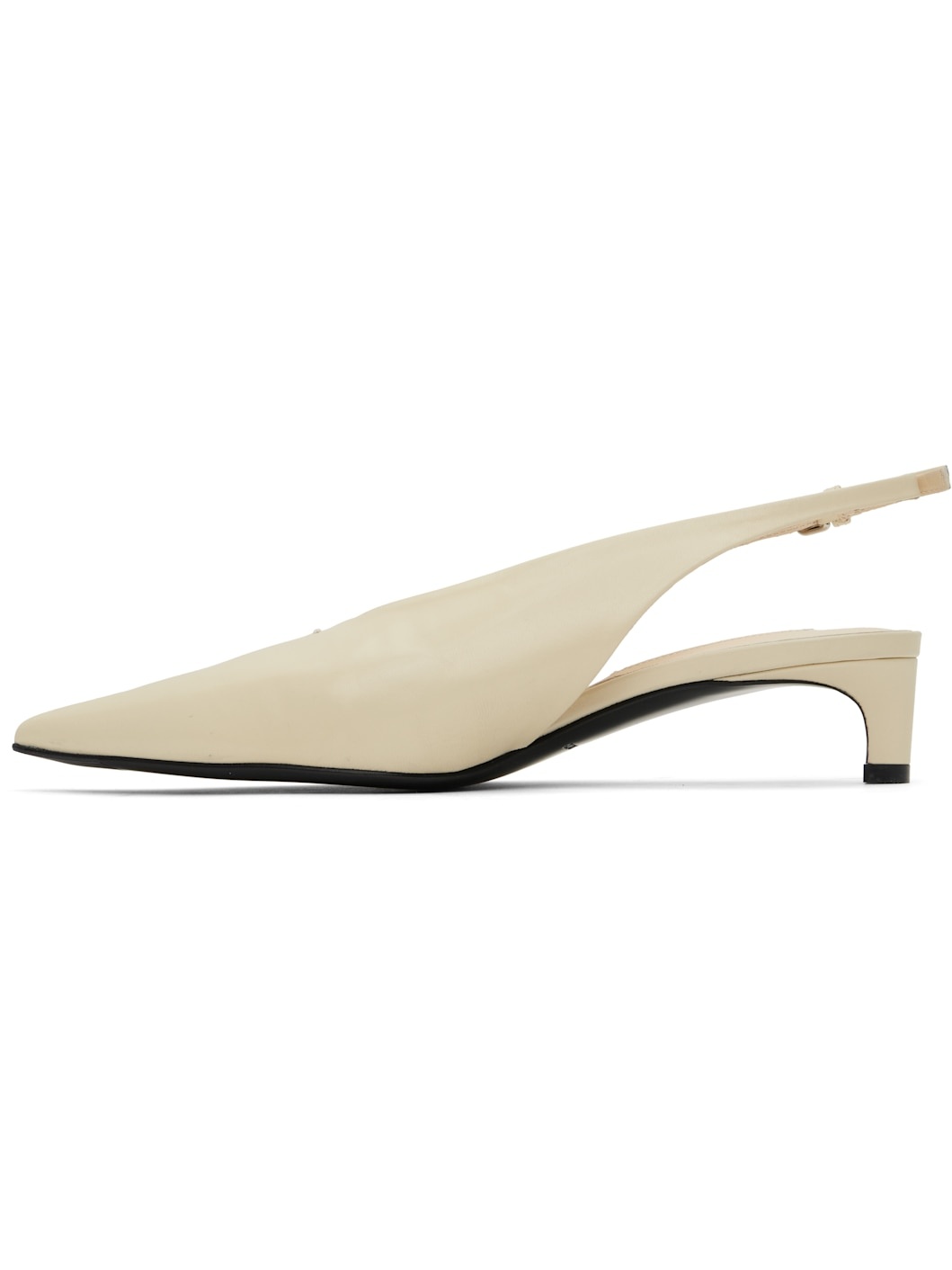 Off-White Slingback Heels - 3