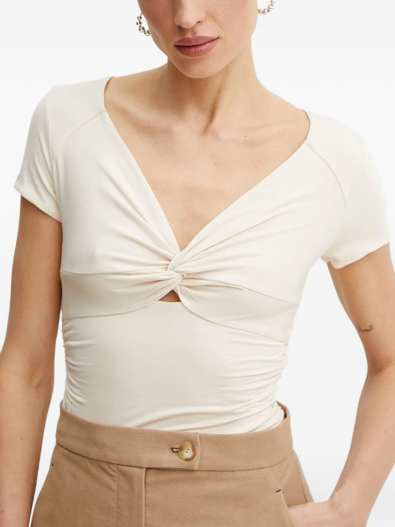 twist-front ruched T-shirt 4