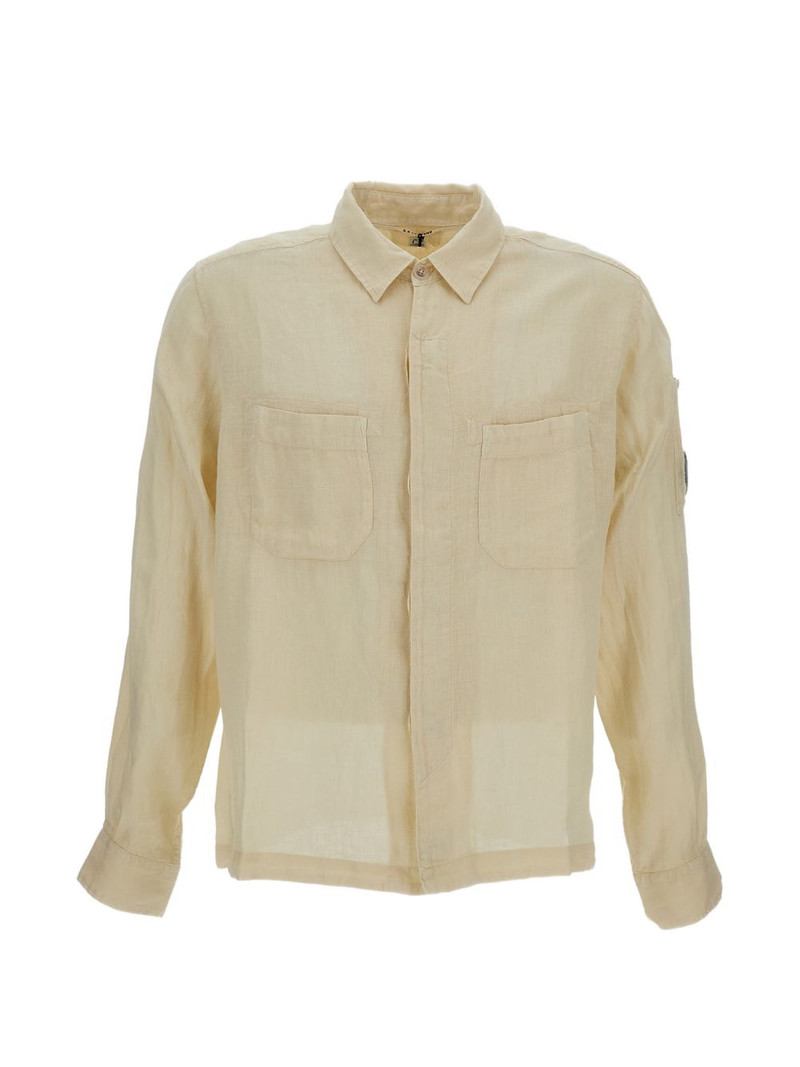 Lens-detail linen shirt 1