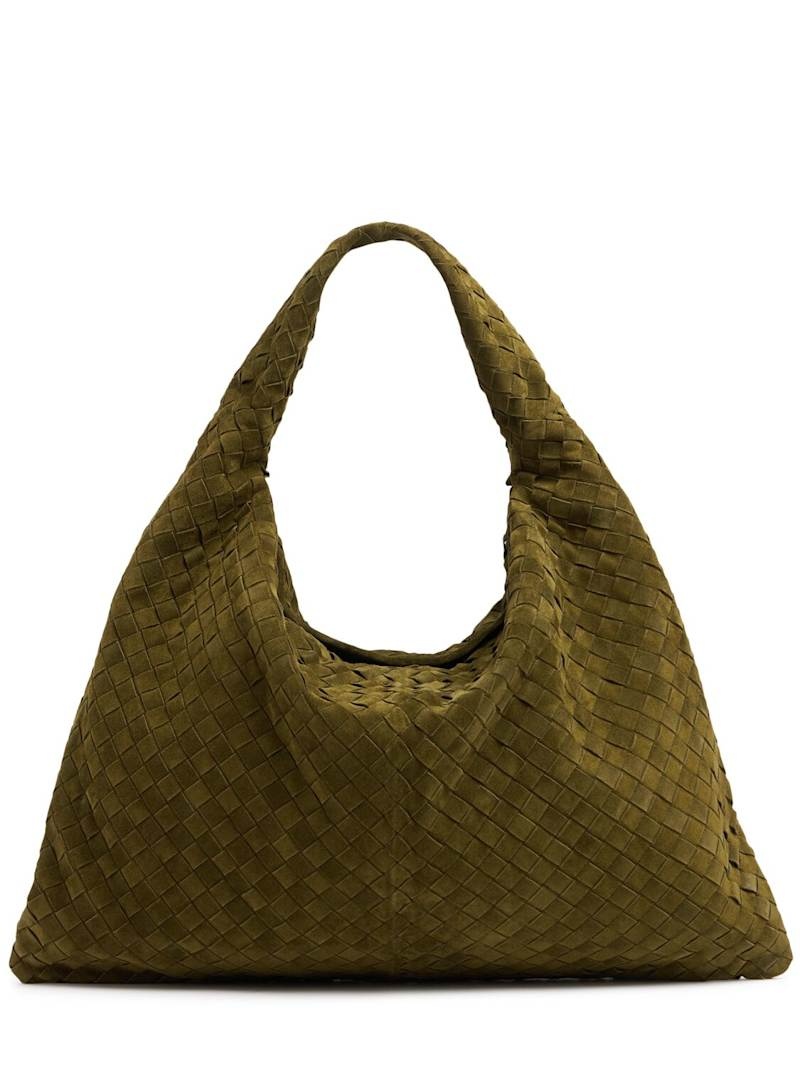 Bottega Veneta Large Hop suede shoulder bag | luisaviaroma