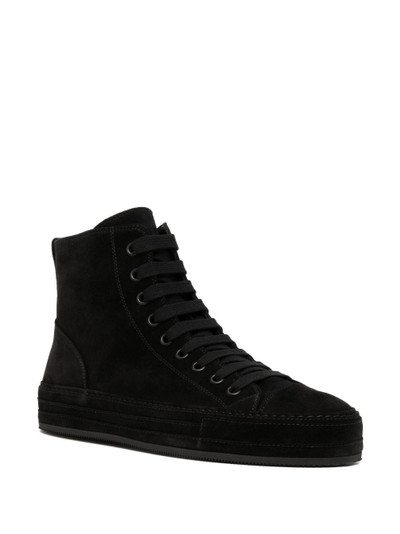 Ann Demeulemeester Raven panelled suede sneakers outlook