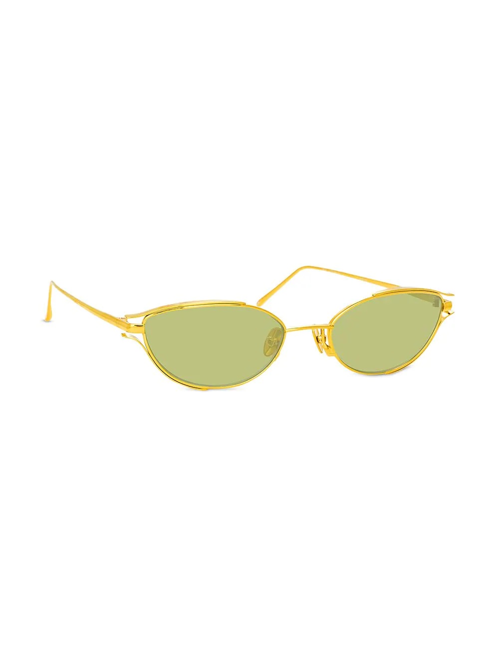 cat eye frame tinted sunglasses - 2