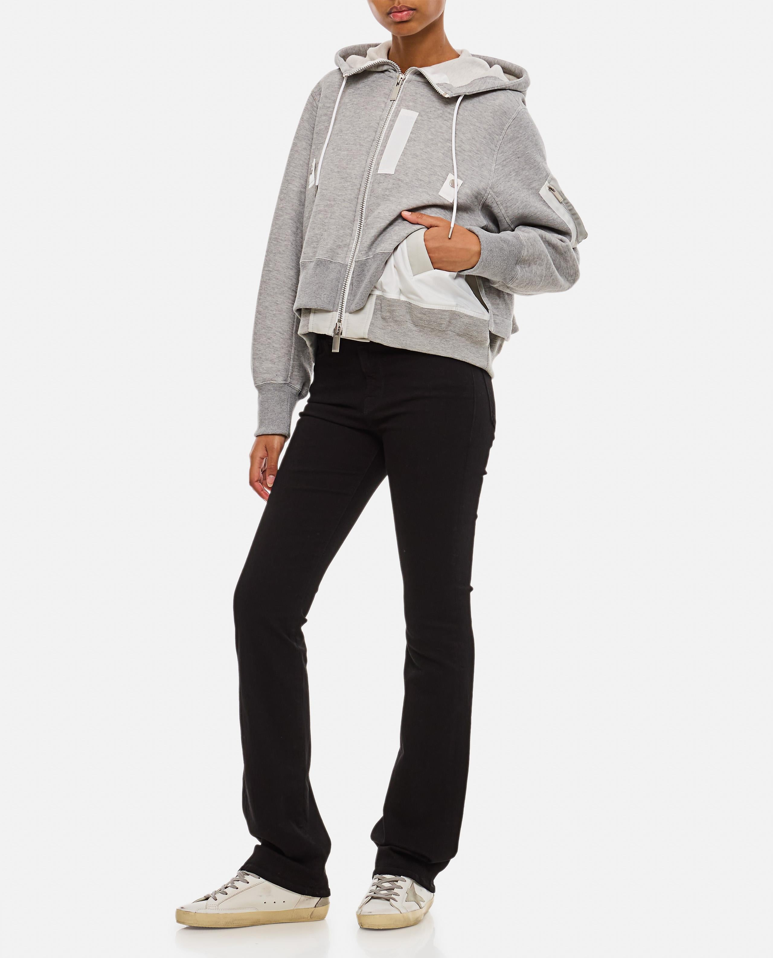 SPONGE SWEAT X NYLON TWILL HOODIE - 2