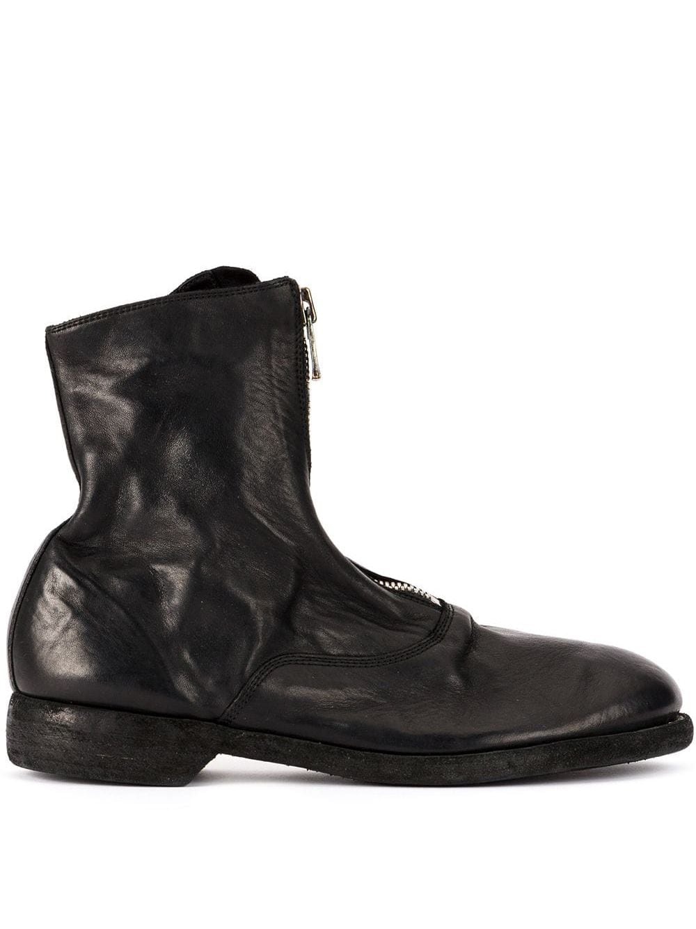 soft zip front ankle boots - 1