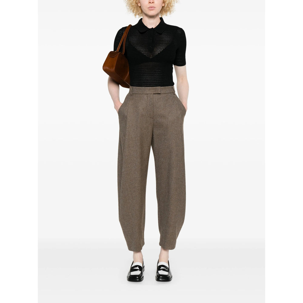 Giorgio Armani Brown Trousers - High-Waisted Trousers Women - 3