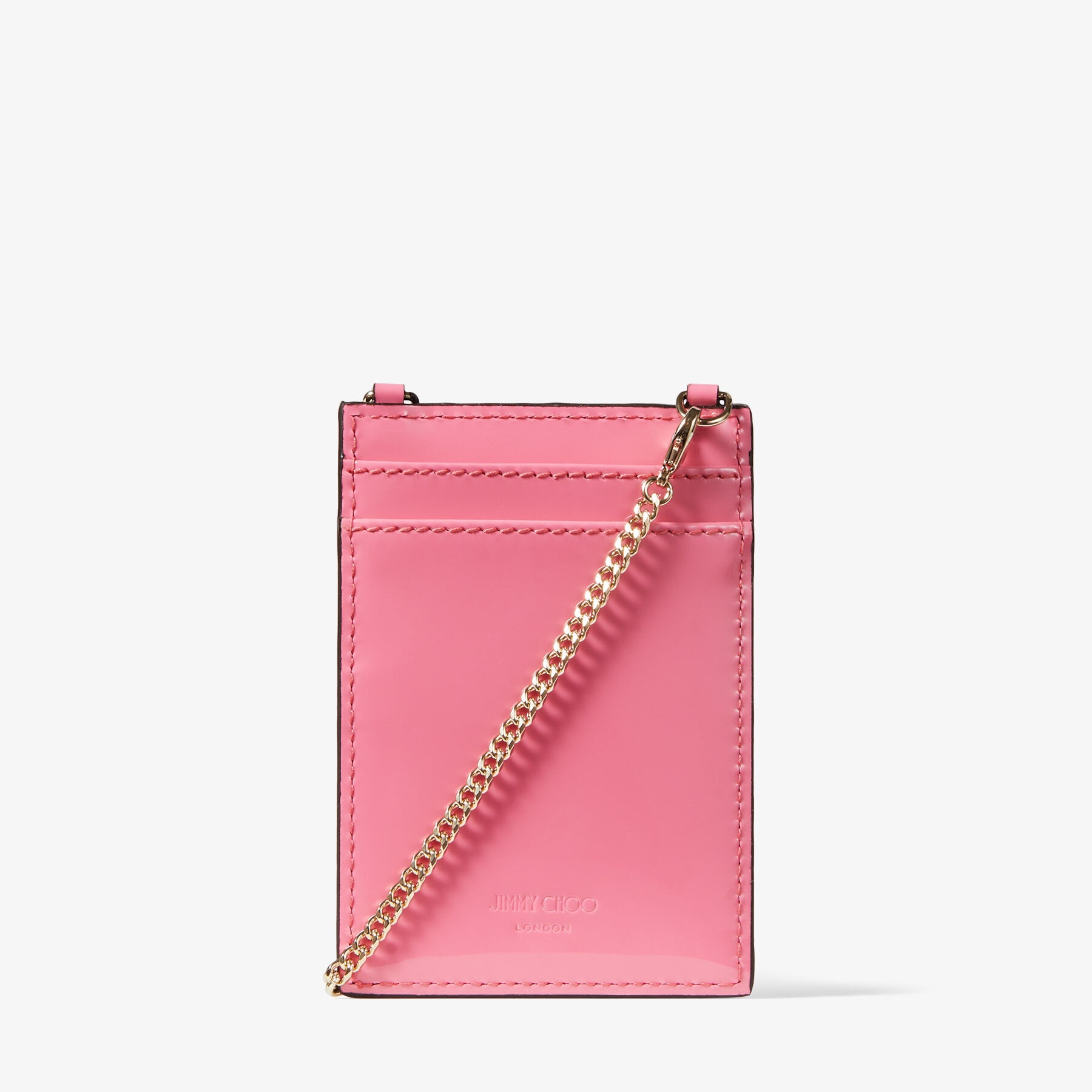 Card Holder w/Chain
Candy Pink Patent Leather Card Holder with Chain - 6