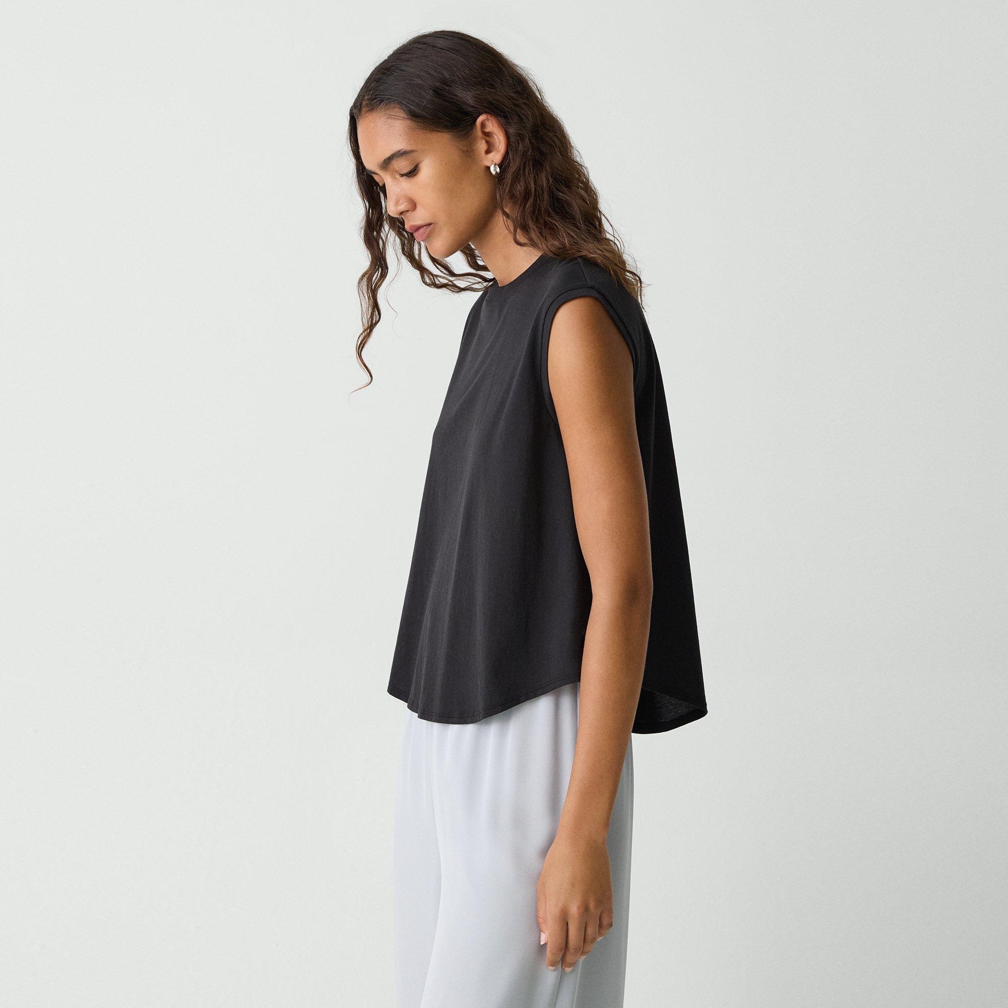 Shirttail Tank Top in Cotton - 3