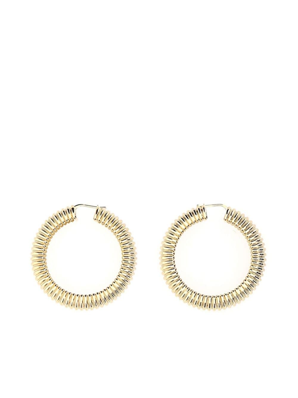 hoop brass earrings - 1