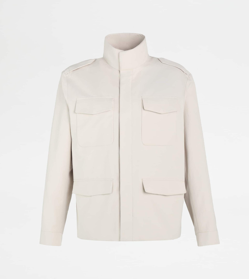 FIELD JACKET IN TECHNICAL CANVAS - WHITE 1